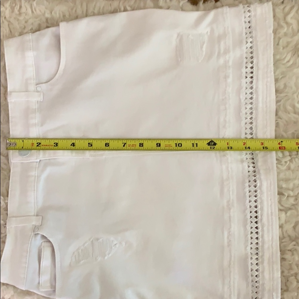 White House Black Market Distressed Denim Skirt - Picture 9 of 12